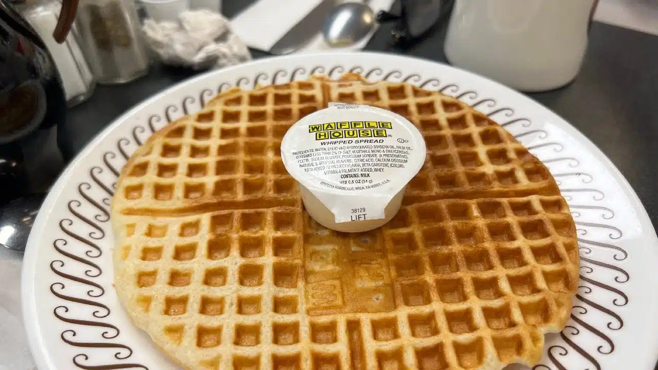 Delectable waffles at the Waffle House