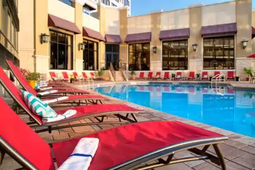 Ramada Orlando pool lounges