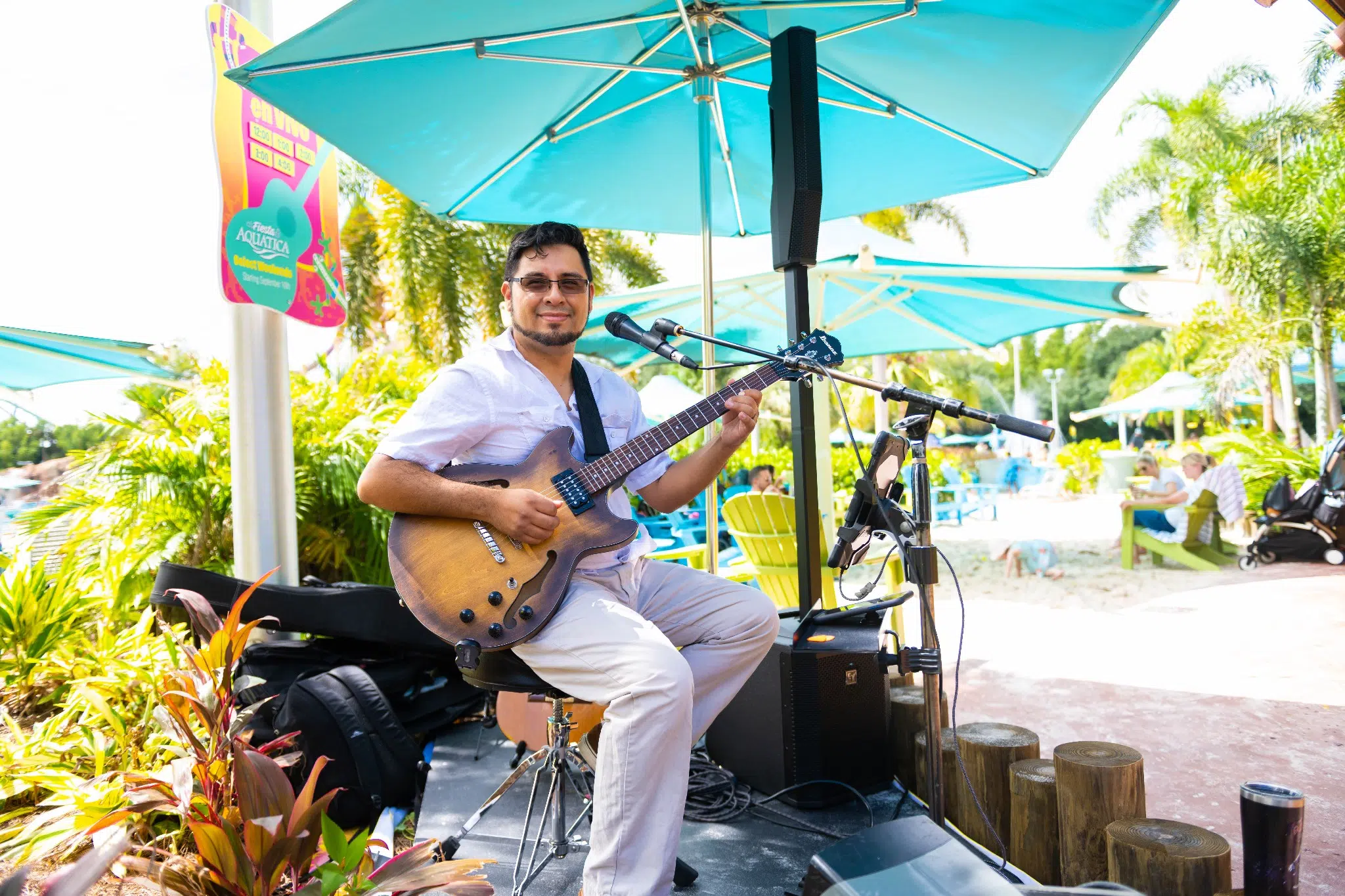 music at Hispanic Heritage Month at Aquatica Orlando Florida