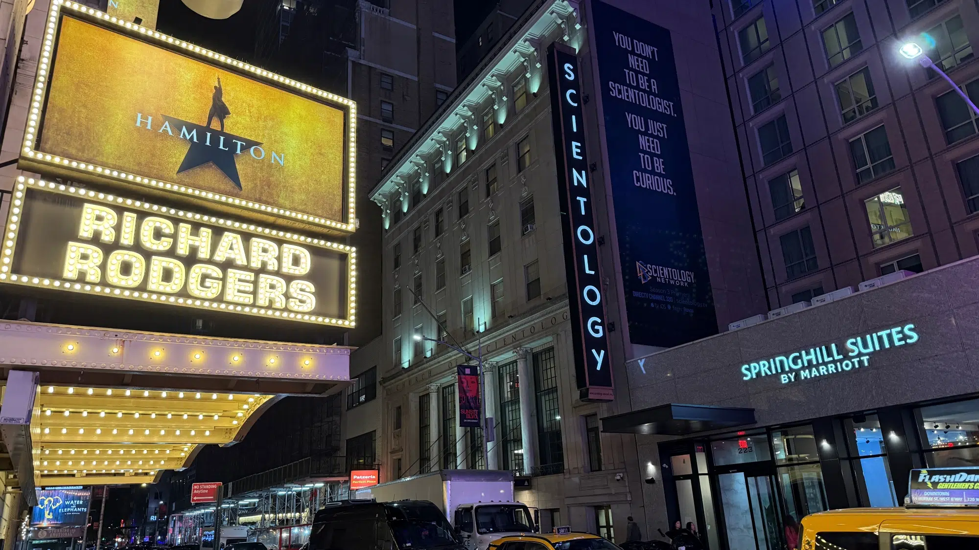 SpringHill Suites New York Manhattan Times Square New York Hamilton at the Richard Rodgers Theatre, which was just across the street from the hotel